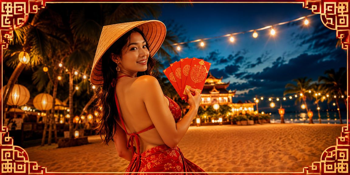 Phong bì đỏ may mắn và nón lá Huế – biểu tượng khuyến mãi xsqni dịp lễ Tết